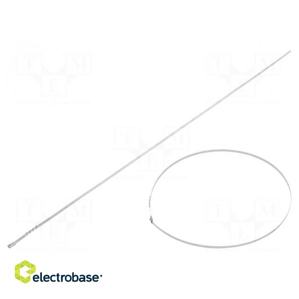 Cable tie | L: 680mm | W: 4.6mm | acid resistant steel AISI 316 | 445N
