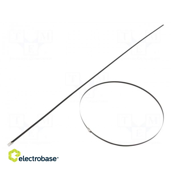 Cable tie | L: 680mm | W: 4.6mm | stainless steel AISI 304 | 450N