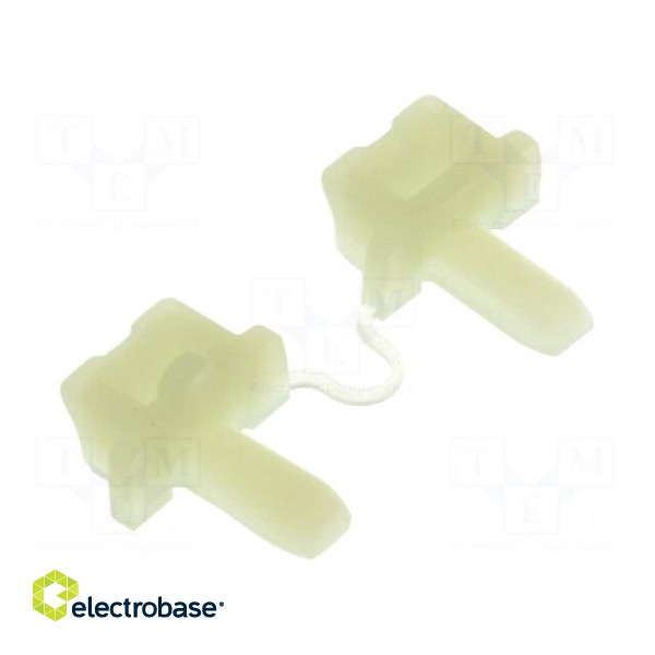Cable tie holder | polyamide | natural | Tie width: 5.5mm | Ht: 7.8mm