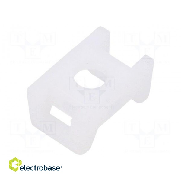 Holder | screw | natural | L: 15.2mm | Width: 9.7mm | cable ties image 2