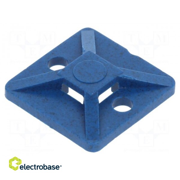 Holder | screw | polyamide | blue | cable ties image 1