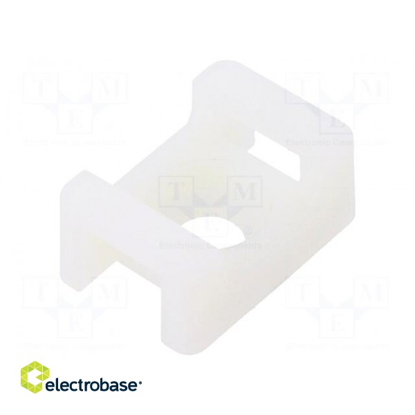 Screw mounted clamp | polyamide | natural | B: 6.3mm | H: 9mm | L: 23mm image 1