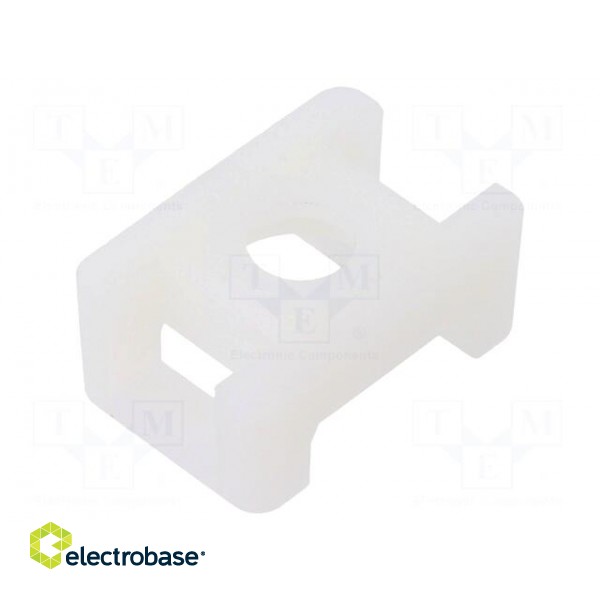 Screw mounted clamp | polyamide | natural | B: 6.3mm | H: 9mm | L: 23mm image 2