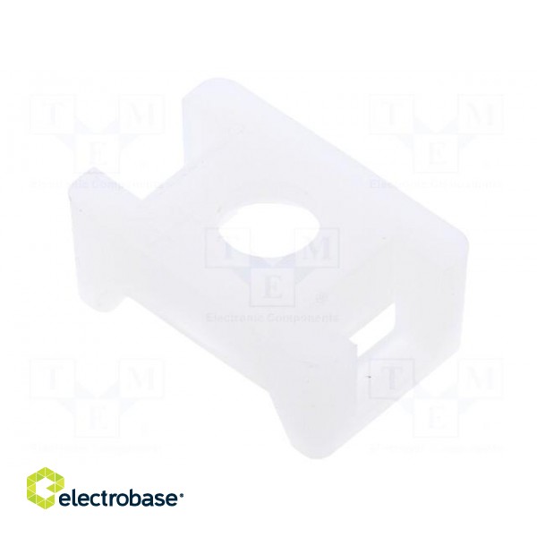 Cable tie holder | polyamide | UL94V-2 | natural | Ht: 7mm | L: 18.8mm фото 2