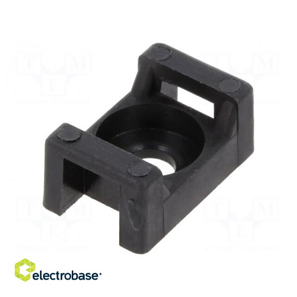 Holder | screw | polyamide | UL94V-2 | black | Tie width: 5mm | Ht: 6.9mm image 2