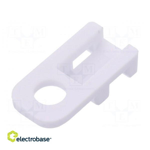 Cable tie holder | polyamide | UL94V-2 | natural | Tie width: 5mm paveikslėlis 2