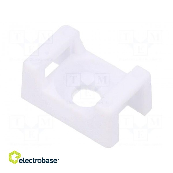 Holder | screw | polyamide | UL94V-2 | white | Tie width: 5mm | Ht: 6.9mm paveikslėlis 2