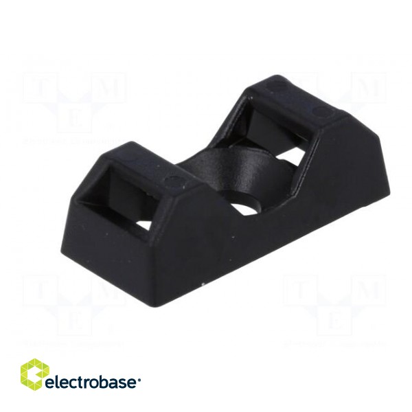 Screw mounted clamp | UL94V-2 | black | Tie width: 5mm | Ht: 6.7mm paveikslėlis 2