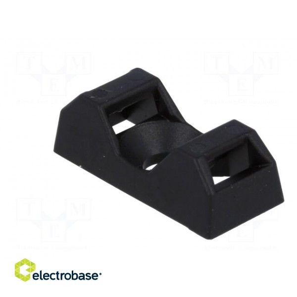 Screw mounted clamp | UL94V-2 | black | Tie width: 5mm | Ht: 6.7mm paveikslėlis 4