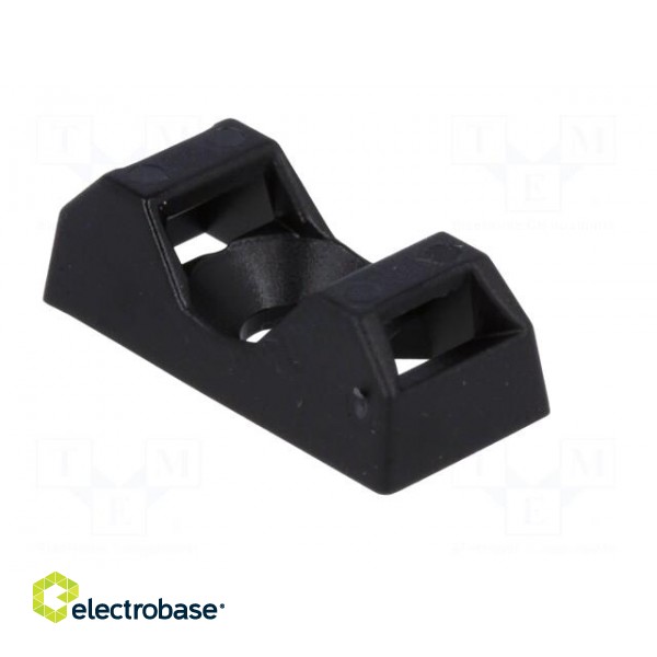 Screw mounted clamp | UL94V-2 | black | Tie width: 5mm | Ht: 6.7mm paveikslėlis 8