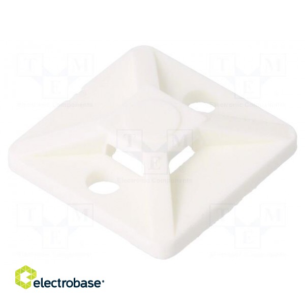 Holder | screw | white | cable ties фото 1