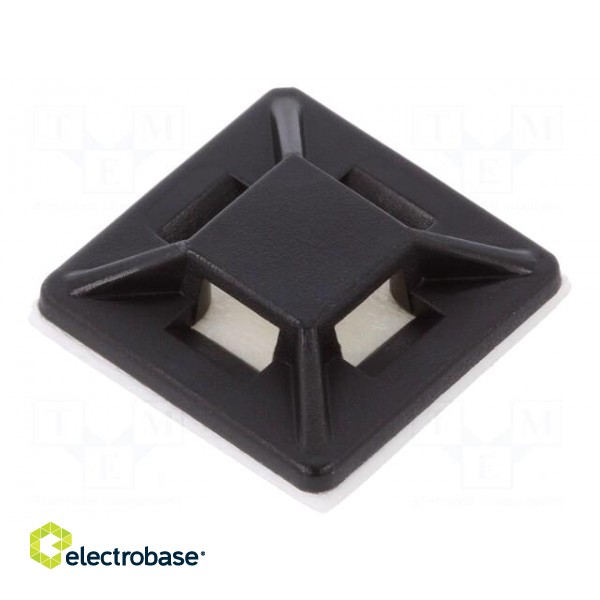 Cable tie holder | polyamide | UL94V-2 | black | A: 19mm | B: 3.5mm