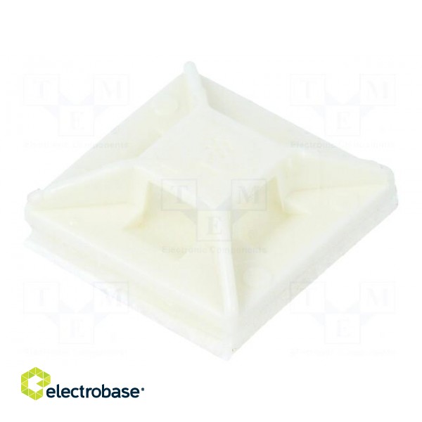 Self-adhesive cable holder | polyamide | white | Tie width: 2.5mm