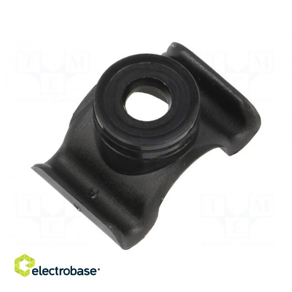 Clip base | polyamide | black | Ømount.hole: 4.8mm | W: 12.7mm | L: 25mm фото 1