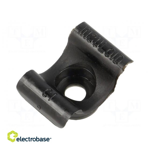Clip base | polyamide | black | Ømount.hole: 4.8mm | W: 12.7mm | L: 25mm paveikslėlis 2