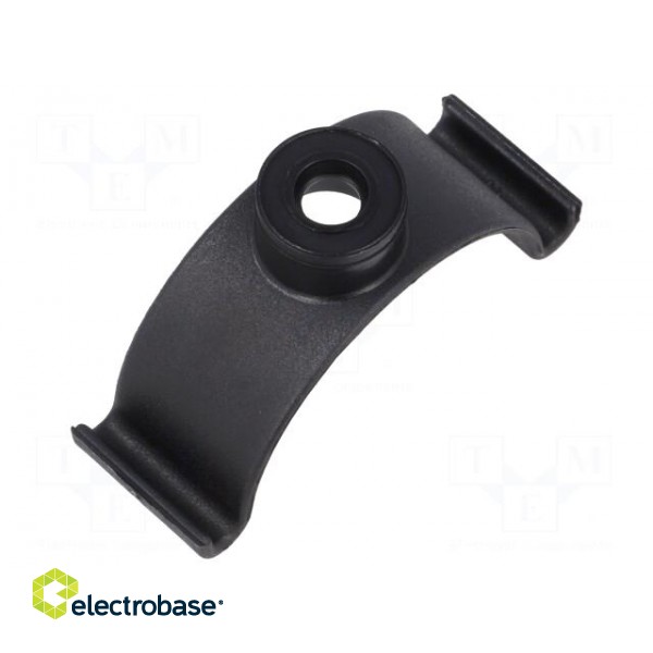 Clip base | polyamide | black | Ømount.hole: 4.8mm | W: 12.7mm | L: 48mm image 1