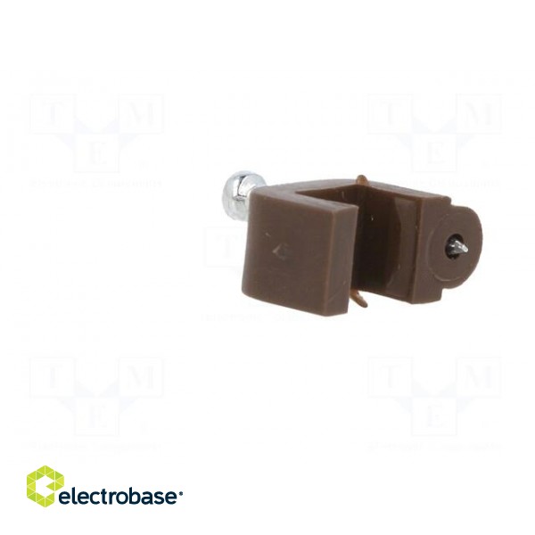 Holder | brown | for flat cable,YDYp 2x1,5 | 50pcs | with a nail image 4