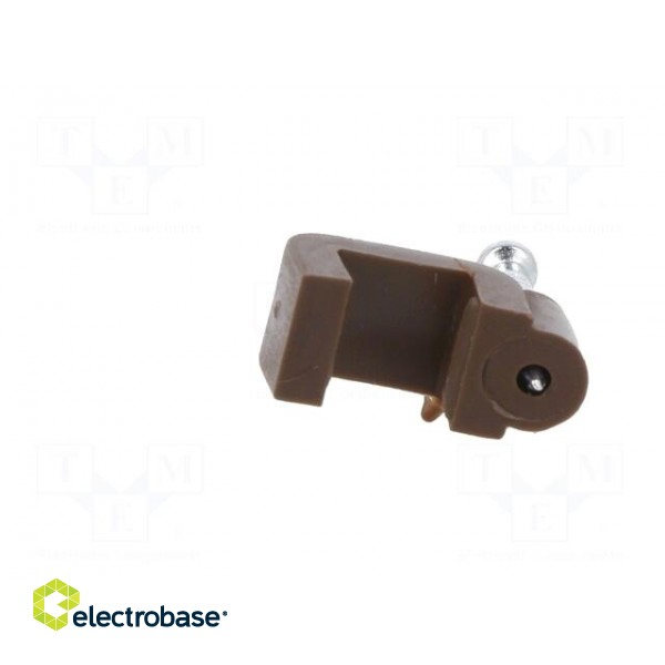 Holder | brown | for flat cable,YDYp 2x1,5 | 50pcs | with a nail paveikslėlis 5