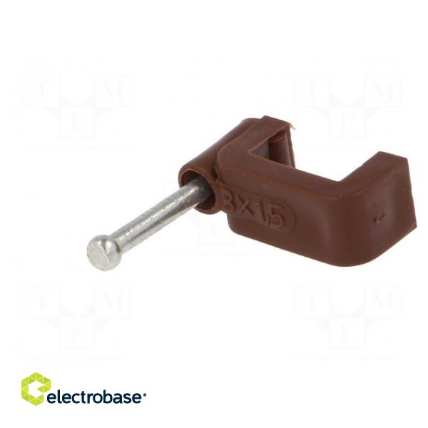 Holder | brown | Application: YDYp 3x1,5,for flat cable | 50pcs. image 2