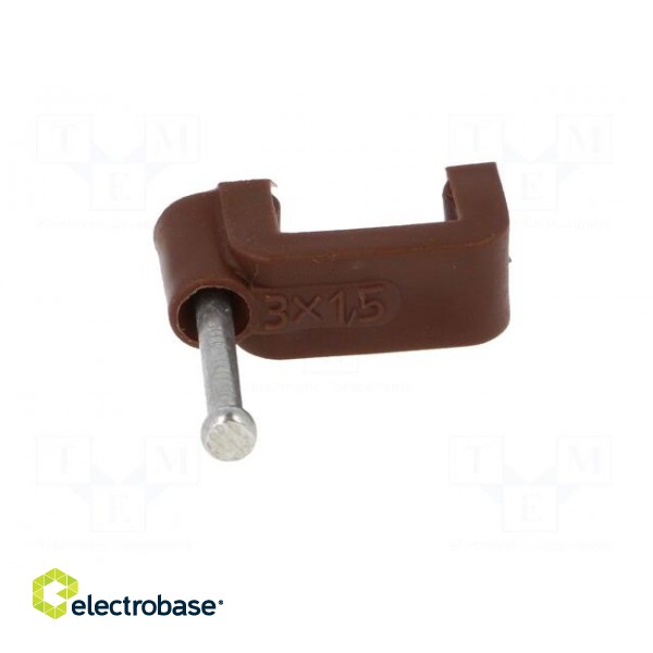 Holder | brown | Application: YDYp 3x1,5,for flat cable | 50pcs. image 9