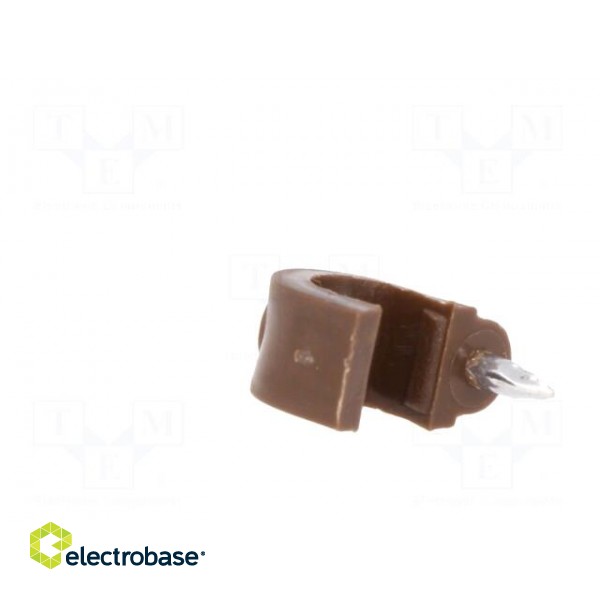 Holder | brown | on round cable | 50pcs | with a nail | 7mm image 4