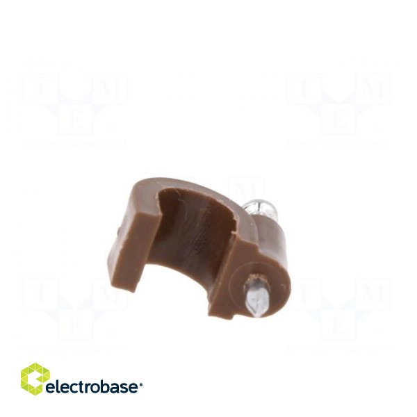 Holder | brown | on round cable | 50pcs | with a nail | 7mm image 5