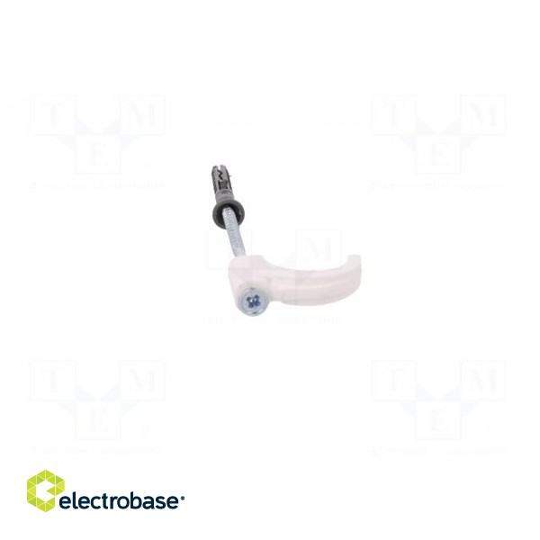 Holder | ØBundle : 14÷25mm | white | Ømount.hole: 6mm | Sockets: 1 image 9