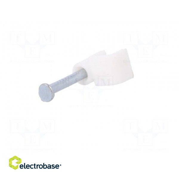 Holder | white | Application: OMYp 2x0,5,for flat cable | 100pcs. image 2