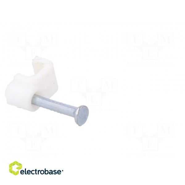 Holder | white | Application: OMYp 2x0,5,for flat cable | 100pcs. image 8