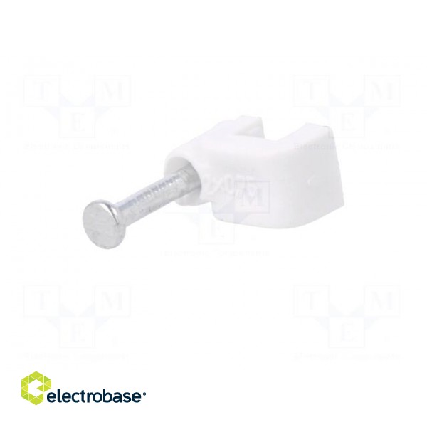 Holder | white | Application: SMYp 2x0,75,for flat cable | 100pcs. image 2