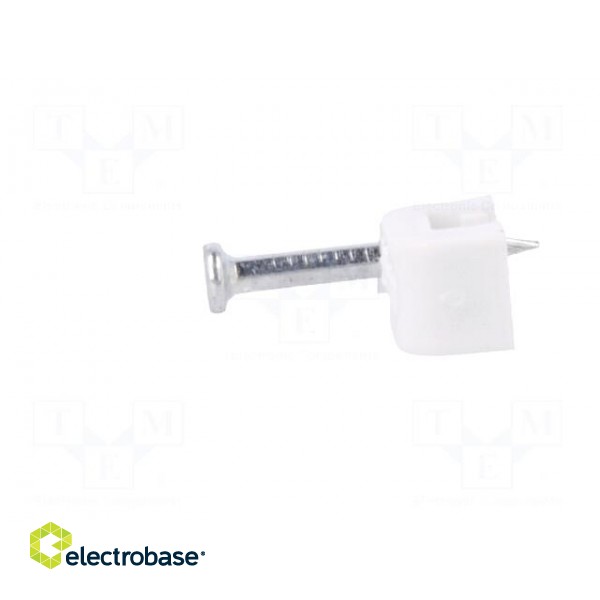 Holder | white | Application: SMYp 2x0,75,for flat cable | 100pcs. image 3