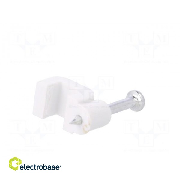 Holder | white | Application: SMYp 2x0,75,for flat cable | 100pcs. image 6