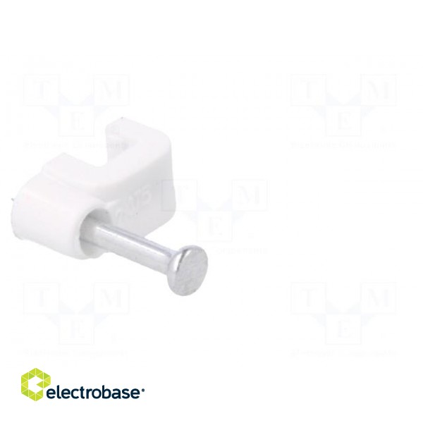 Holder | white | Application: SMYp 2x0,75,for flat cable | 100pcs. image 8