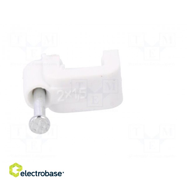 Holder | white | Application: YDYp 2x1,5,for flat cable | 100pcs. image 9