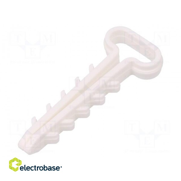 Holder | white | for flat cable,YDYp 2x2,5 | 100pcs | USMP 2 | 6÷7mm image 2