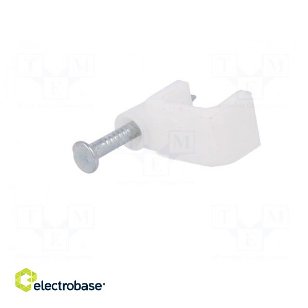 Holder | white | Application: YDYp 2x2,5,for flat cable | 25pcs. paveikslėlis 2
