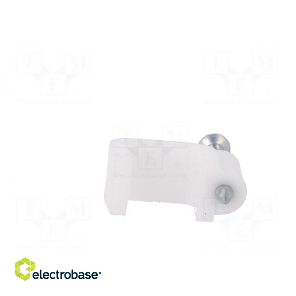 Holder | white | for flat cable,YDYp 2x2,5 | 25pcs | with a nail image 5