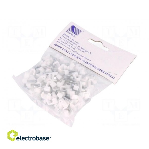 Holder | white | Application: YDYp 3x1,for flat cable | 100pcs. image 1