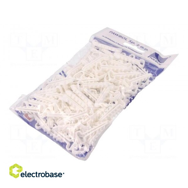 Holder | white | Application: YDYp 3x2,5,for flat cable | 100pcs. image 1