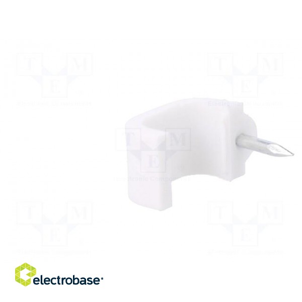 Holder | white | for flat cable,YDYp 3x2,5 | 100pcs | with a nail image 4