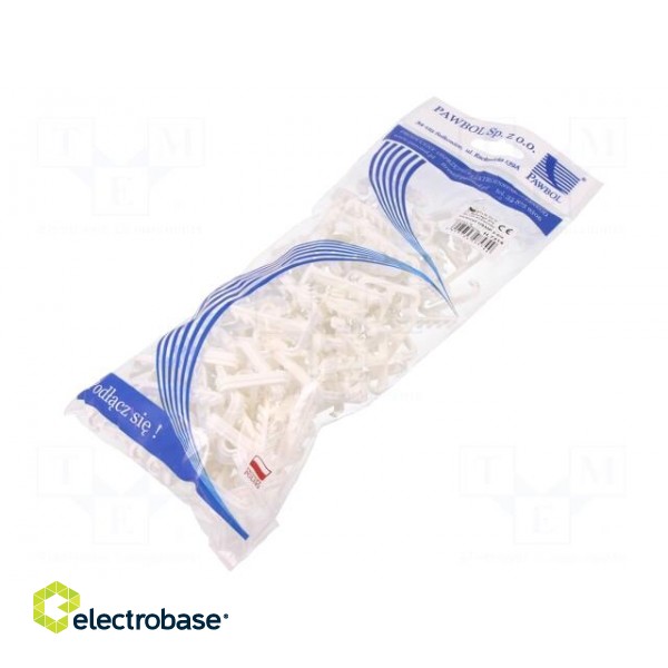 Holder | white | Application: 2x YDYp 3x2,5,for flat cable | 6÷7mm image 1