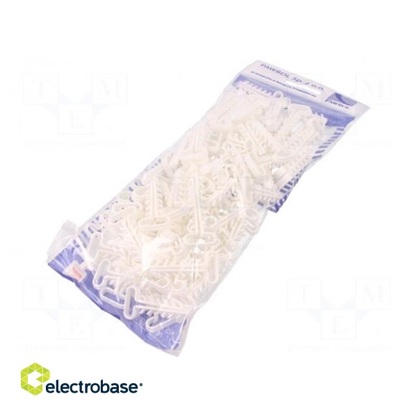 Holder | white | Application: YDYp 4x2,5,for flat cable | 100pcs. paveikslėlis 1