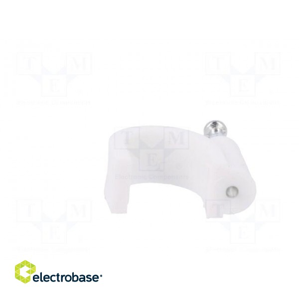 Holder | white | Application: on round cable | 100pcs | with a nail image 5