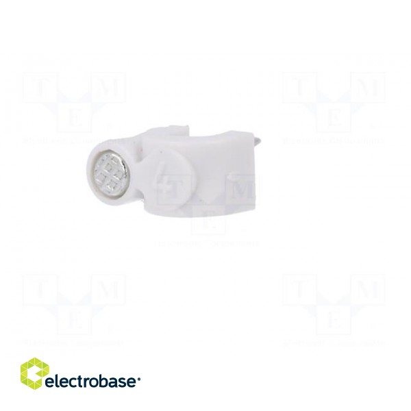 Holder | white | Application: on round cable | 100pcs | with a nail image 2