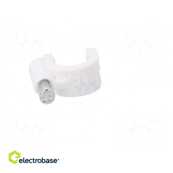 Holder | white | on round cable | 100pcs | with a nail | 8mm image 9