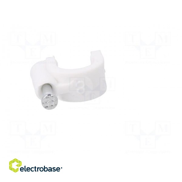 Holder | white | Application: on round cable | 100pcs | with a nail image 9