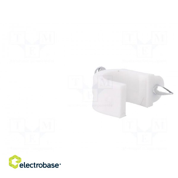Holder | white | on round cable | 100pcs | with a nail | 8mm image 4