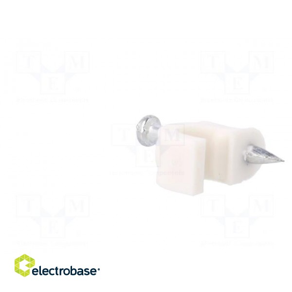 Holder | white | Application: on round cable | 25pcs | with a nail image 4