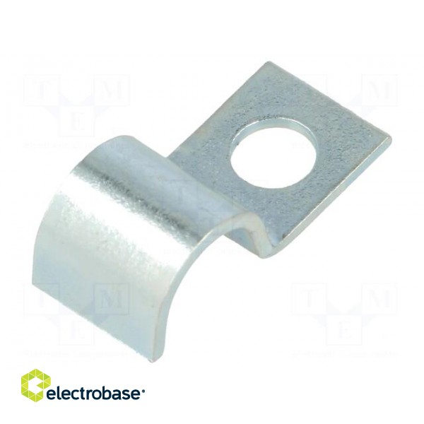 Screw mounted clamp | ØBundle : 10mm | Ømount.hole: 6mm | W: 12mm image 1