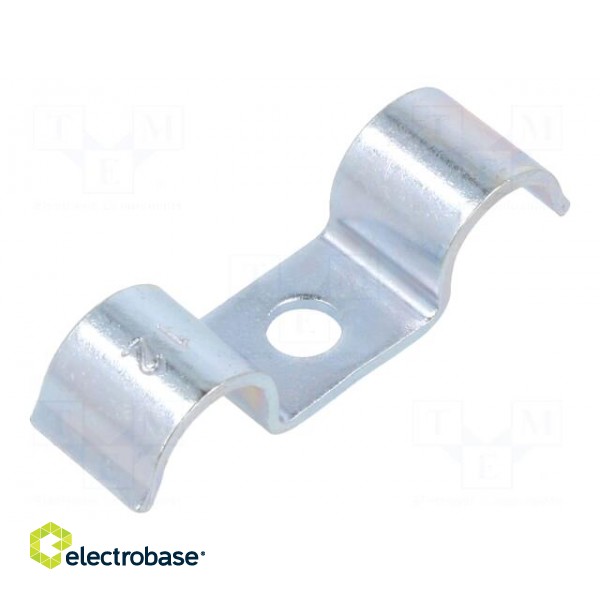 Screw mounted clamp | ØBundle : 12mm | Ømount.hole: 6mm | W: 14mm image 1